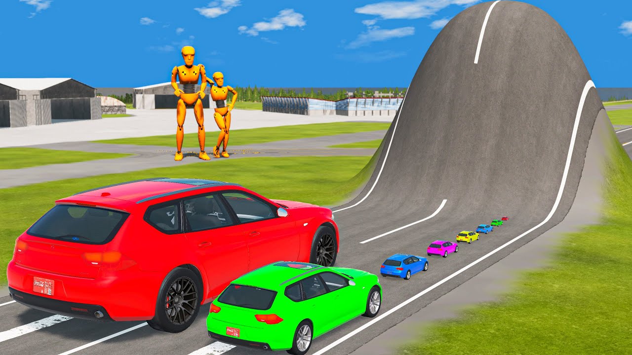 Small to Giant Cars vs Giant Bulge - BeamNG.drive