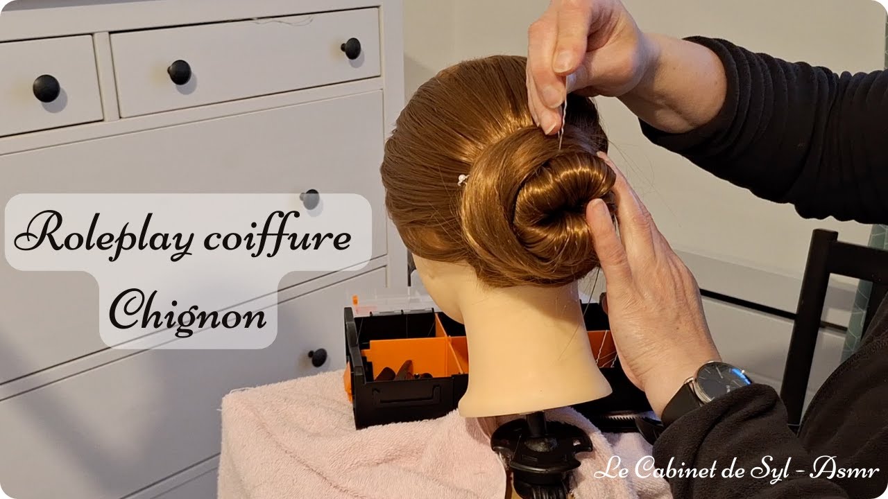ASMR FR  - Roleplay coiffure : chignon (chuchotement)