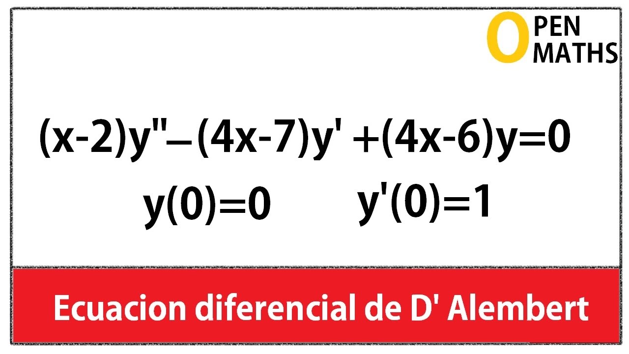 Ecuacion diferencial de Alembert