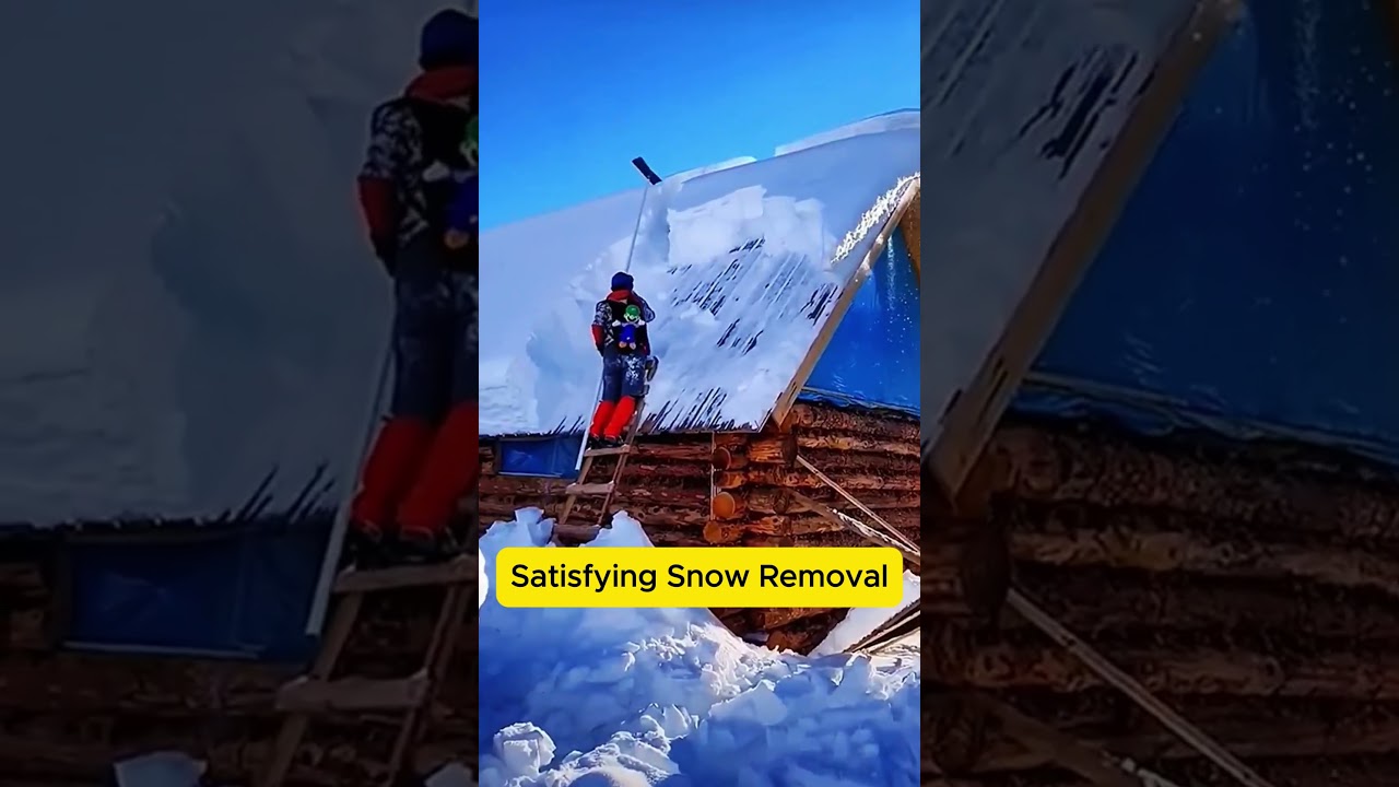 Satisfying snow removal #snow #satisfyling #asmr #snowremoval #trending #fypシ #snowman