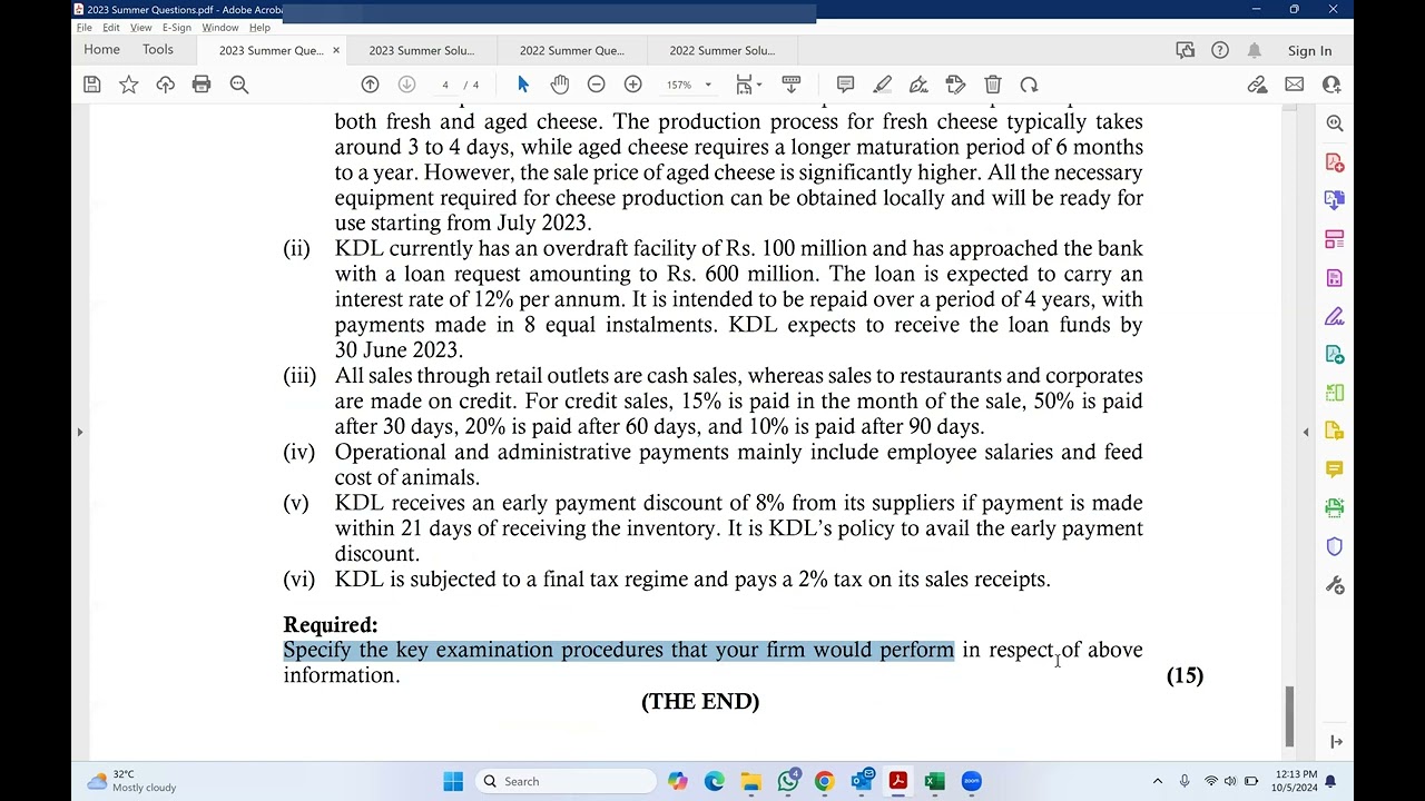 Prospective Financial Information | ISAE 3400| Practice Question | ICAP CFAP 6 | Audit and Assurance