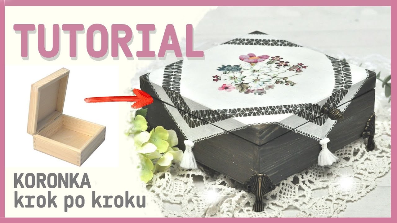 Decoupage pudełko z serwetką TUTORIAL [krok po kroku] No.899