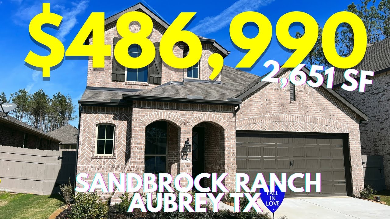 Sandbrock Ranch Aubrey Texas | Highland Homes Lotus Plan | Brand NEW 2023 Home Tour