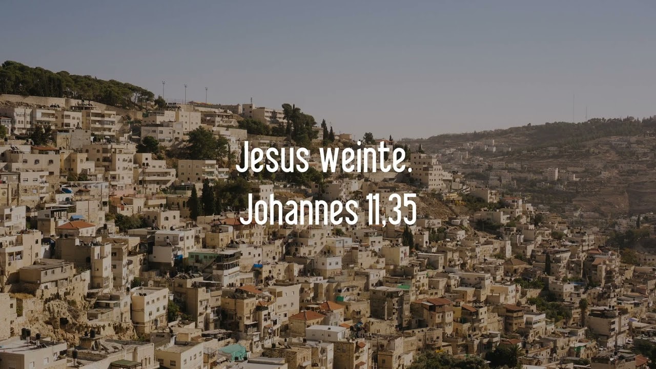 Johannes 11,35 Jesus weinte.