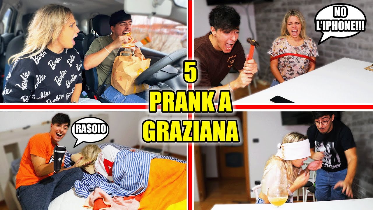 5 SCHERZI ASSURDI ALLA MIA RAGAZZA GRAZIANA! *E' IMPAZZITA!*