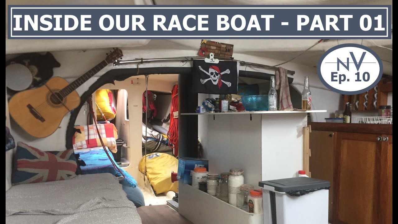 BOAT TOUR of our RACE BOAT INTERIOR REFIT - part 1 | Ep. 10