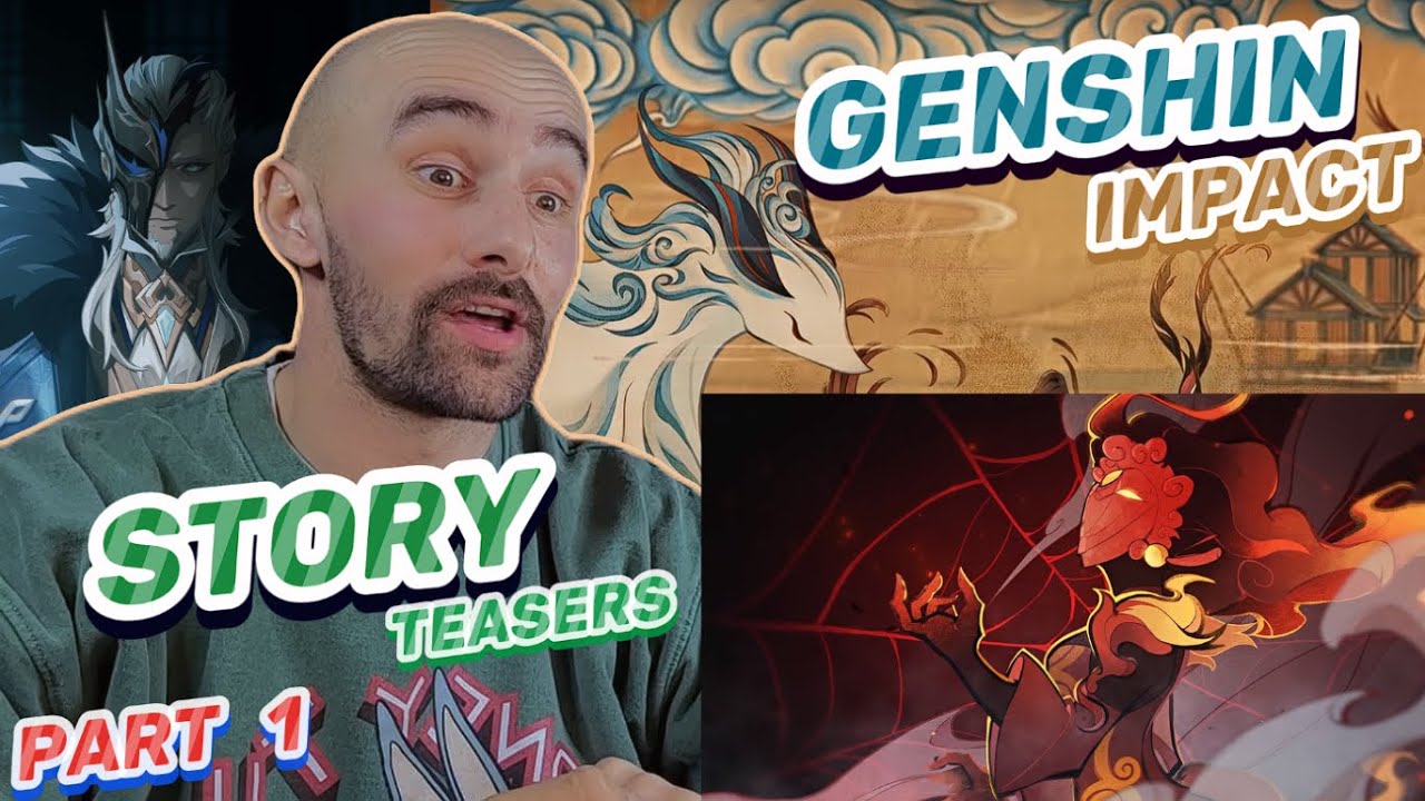 NEW GENSHIN IMPACT FAN REACTS TO ALL STORY TEASERS PART 1 - FIRST TIME REACTION  - THESE ARE INSANE
