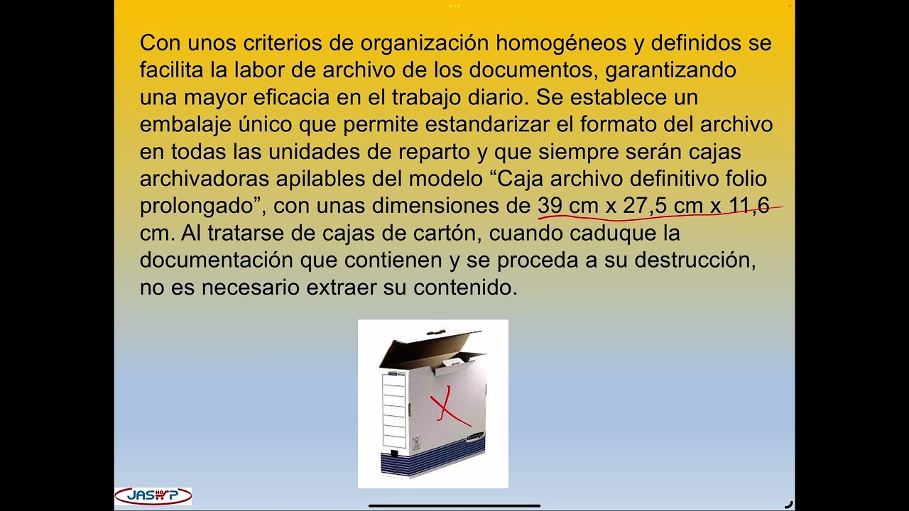 MODULO B 10.6.6 ARCHIVO DE DOCUMENTACION EN LAS UNIDADES DE DISTRIBUCION