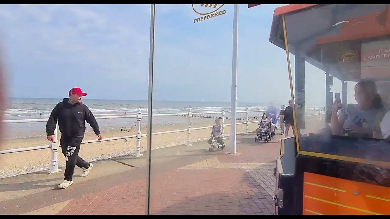 bridlington land train ride and prices and views of beach