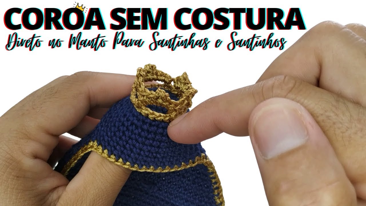 Como Fazer Coroa Sem Costura Em Crochê Direto No Manto - PASSO A PASSO | @Everton Dornelles Croche