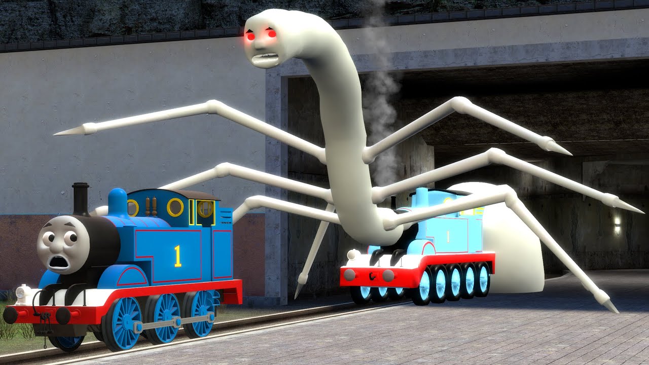 Building a Thomas Train Chased By Cursed Thomas and Friends Family in Garry's Mod
