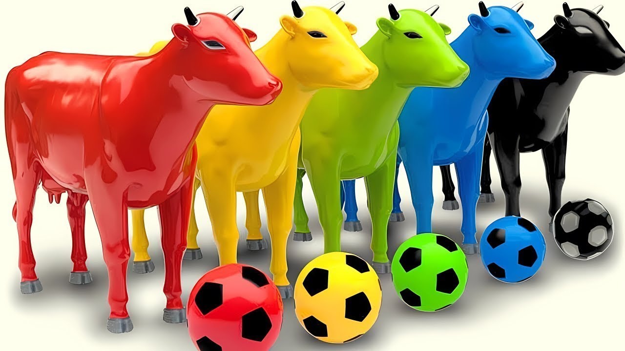 Long Slide Game With Elephant Gorilla Buffalo Hippopotamus Tiger - 3d Animal Game - Funny 3d Animals
