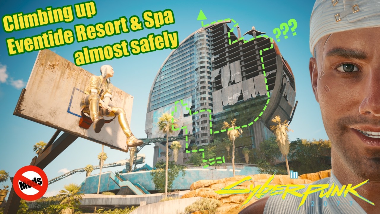 Climbing up Eventide Resort and Spa in Phantom Liberty