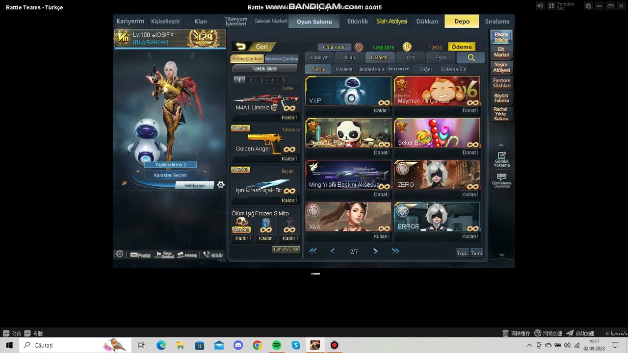 Battle Teams TR: My account full