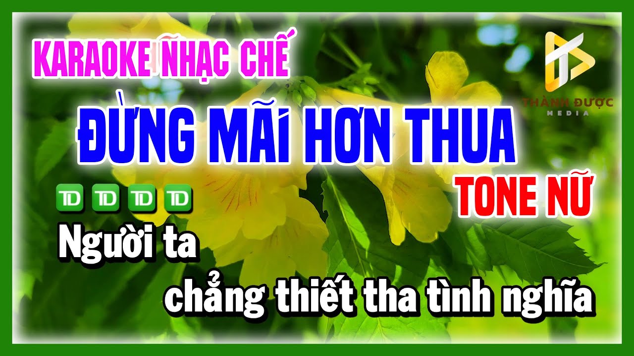 Karaoke ĐỪNG MÃI HƠN THUA - Người Ta Chỉ Sống Cho Vật Chất Chẳng Nghĩ Đến Ai TONE NỮ