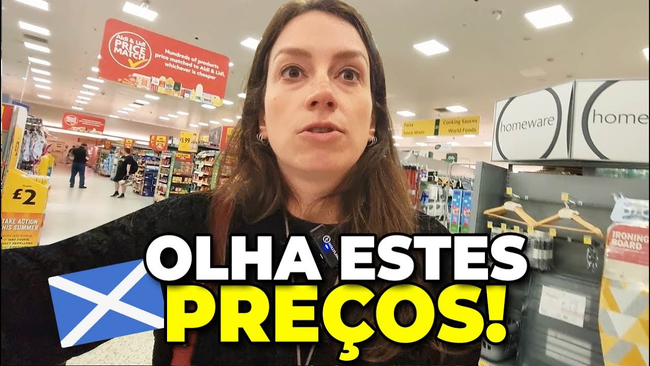 COMO É UM SUPERMERCADO NA ESCÓCIA? Não imaginava isso nem esses preços em 2024