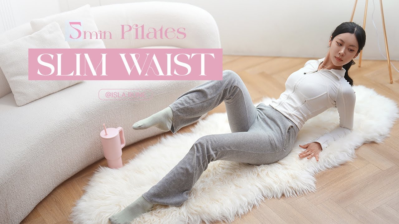 5min Pilates Slim & Tiny Waist Workout || Flat Stomach Hourglass at Home Exercises