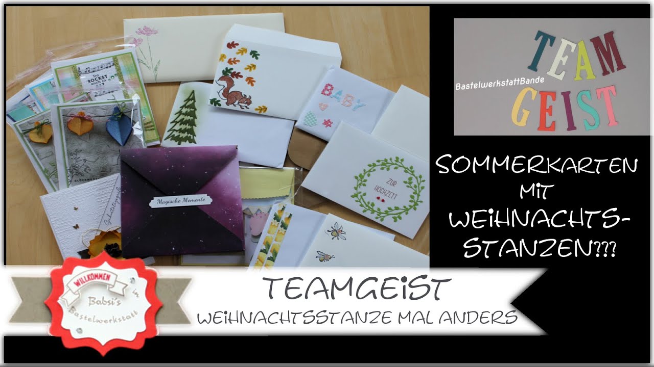 Teamgeist - Kartenideen mit Weihnachtsstanzen für Sommer / Herbstkarten uvm. Stampin'Up!  Kartenidee