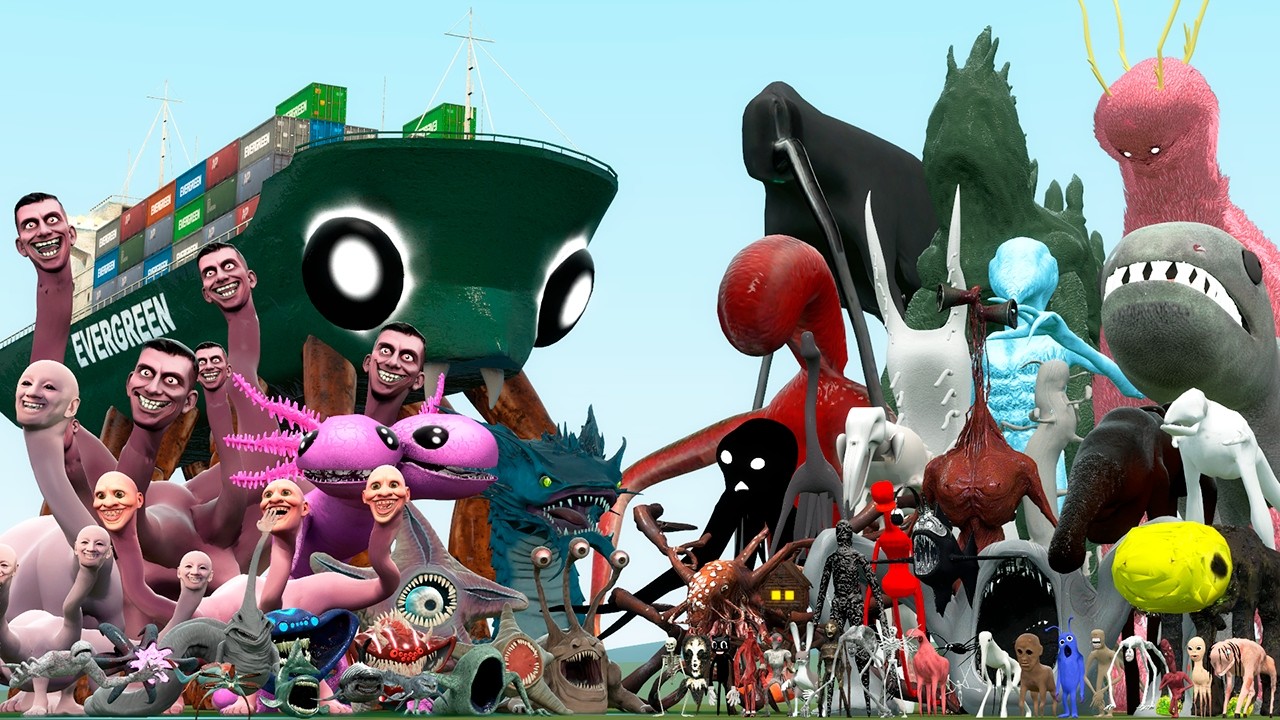 NEW CRABTANIC DEEP SEA CREATURES VS ALL TREVOR HENDERSON MONSTERS (Garry's Mod)