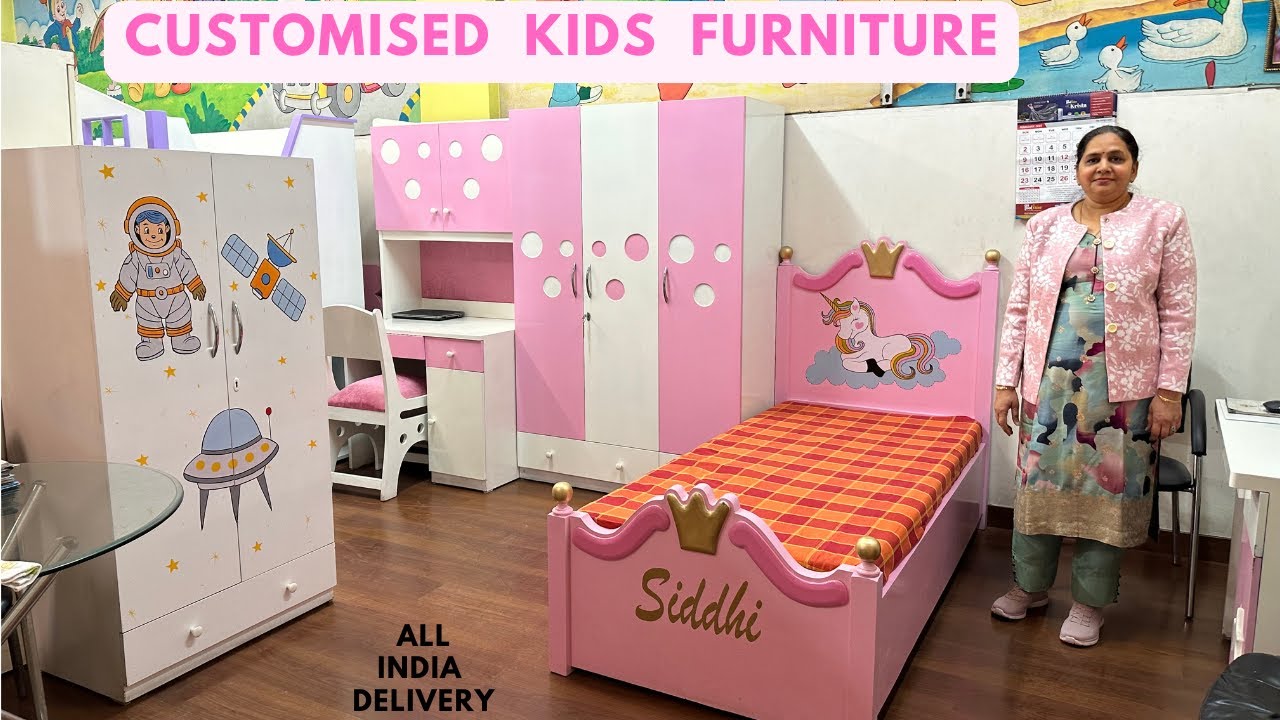 Kids Furniture Factory in Kirti Nagar Furniture Market | Kids Bed Wardrobe Study Table Bunk Bed Cot