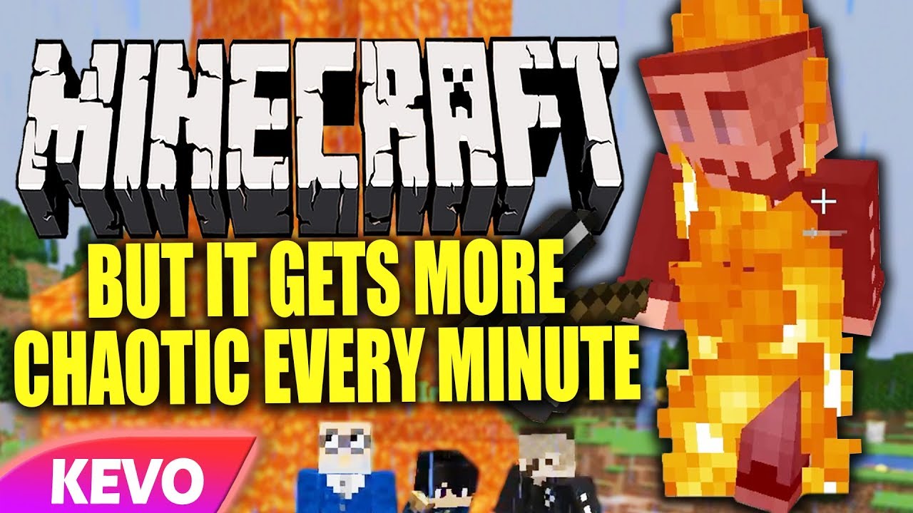 Minecraft but it gets more chaotic every minute