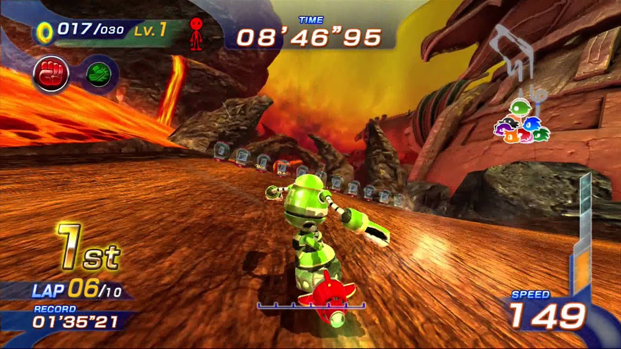 Sonic Free Riders: Magma Rift (Expert / Free Race) {10 Laps} [1080 HD]