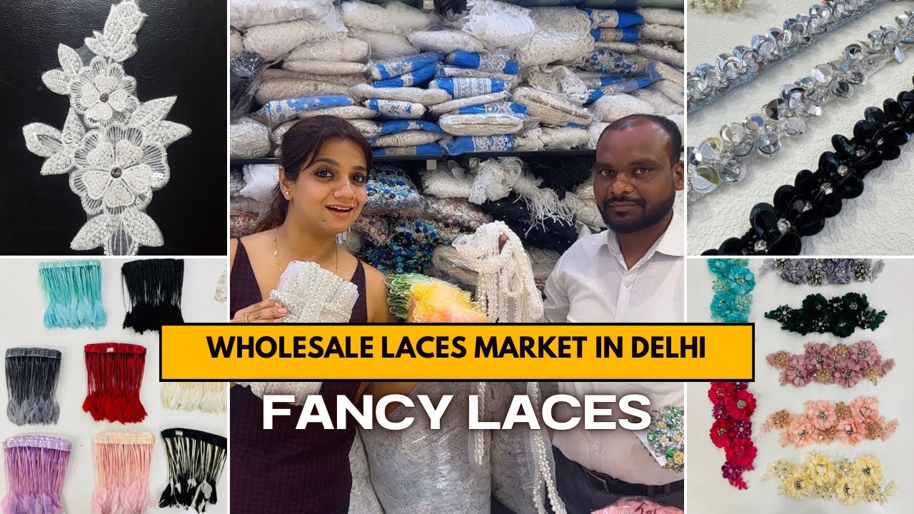 Laces Latkan Wholesale market in Delhi | Fancy lace Chandni Chowk kinari bazar Wholesale market