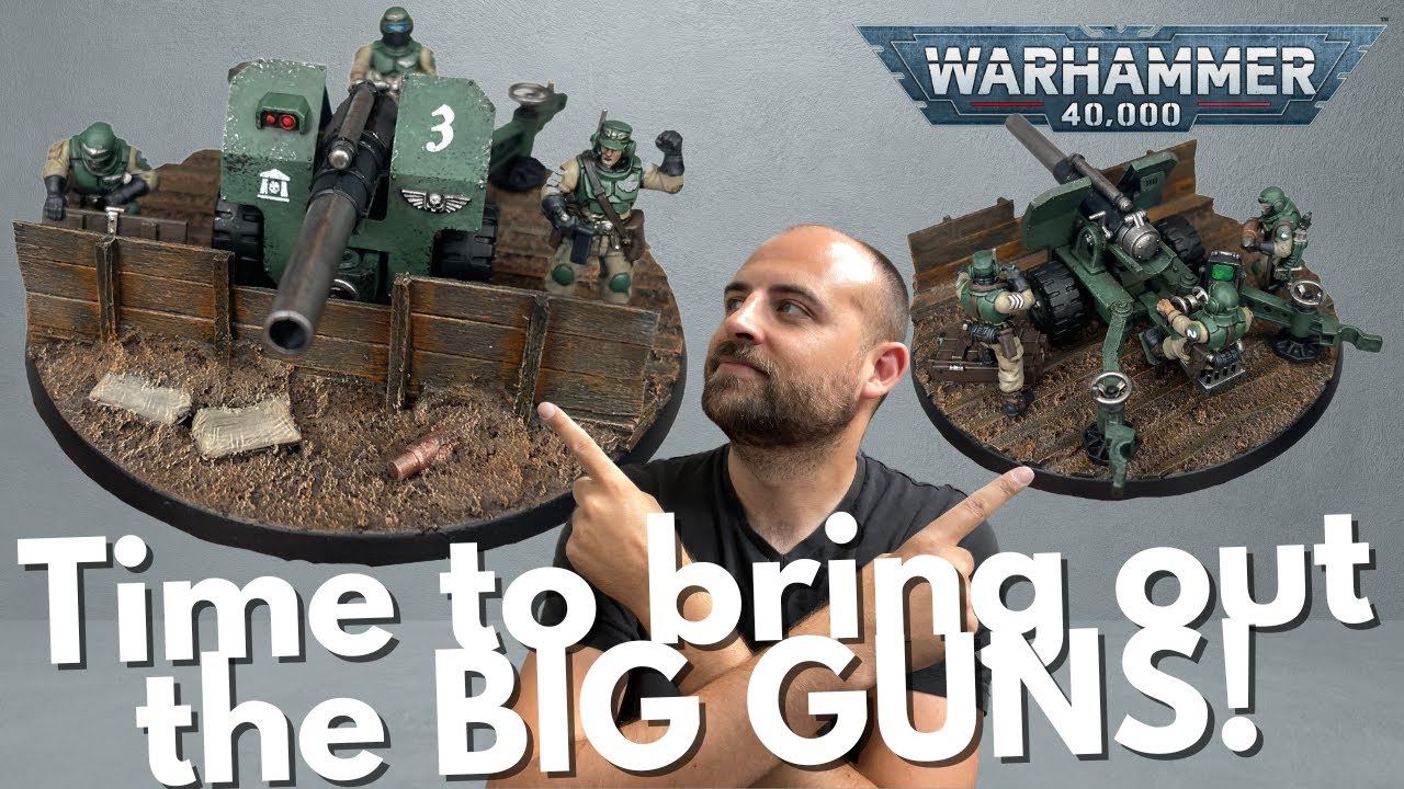 How to paint the Field Ordnance Batteries for Astra Militarum!  Super simple and fast tutorial!