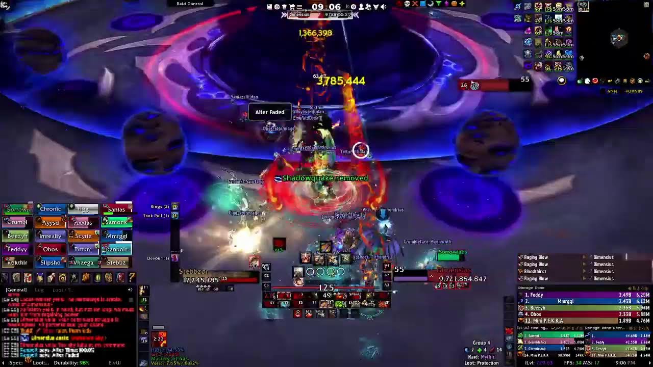 Secret Technique - Mythic Dimmy - Fury Warrior PoV - 3% Best pull With Comms