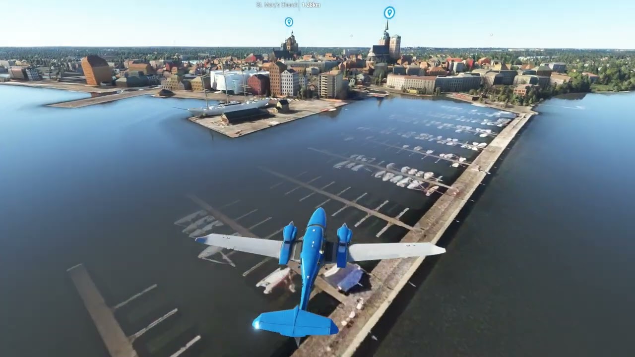 Flight Simulator 2020 - Flug vom Abzeig A20 Rügendamm nach Stralsund