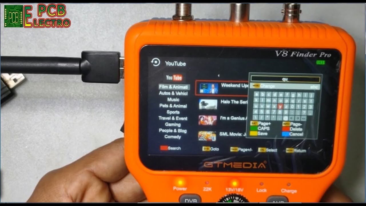 سحب الدامب وتحديت الجهاز GTMEDIA V8 Finder Pro وتشغيل اليوتوب @electroElmustapha