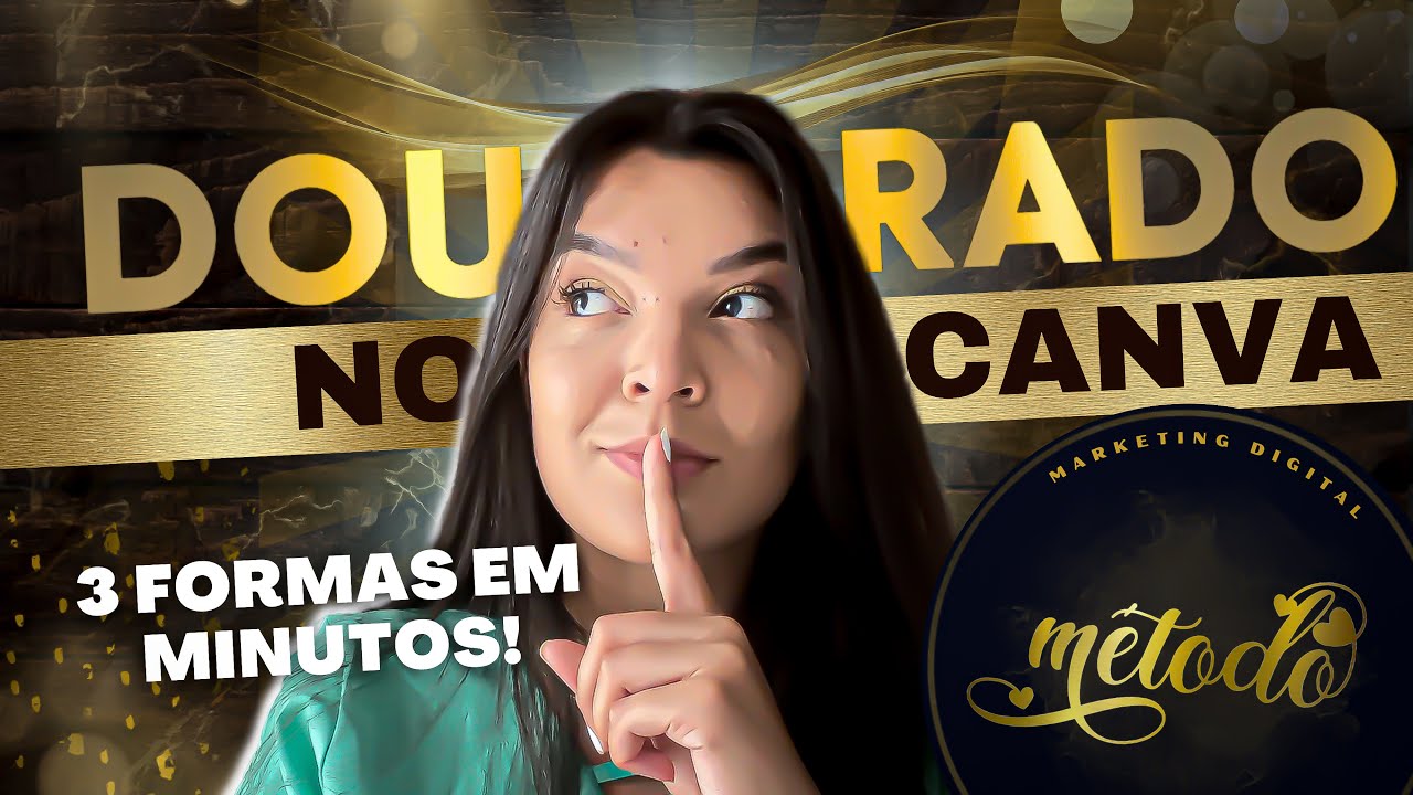[DIFERENCIADO!!!] Como FAZER TEXTO DOURADO no CANVA SEM BAIXAR APPS