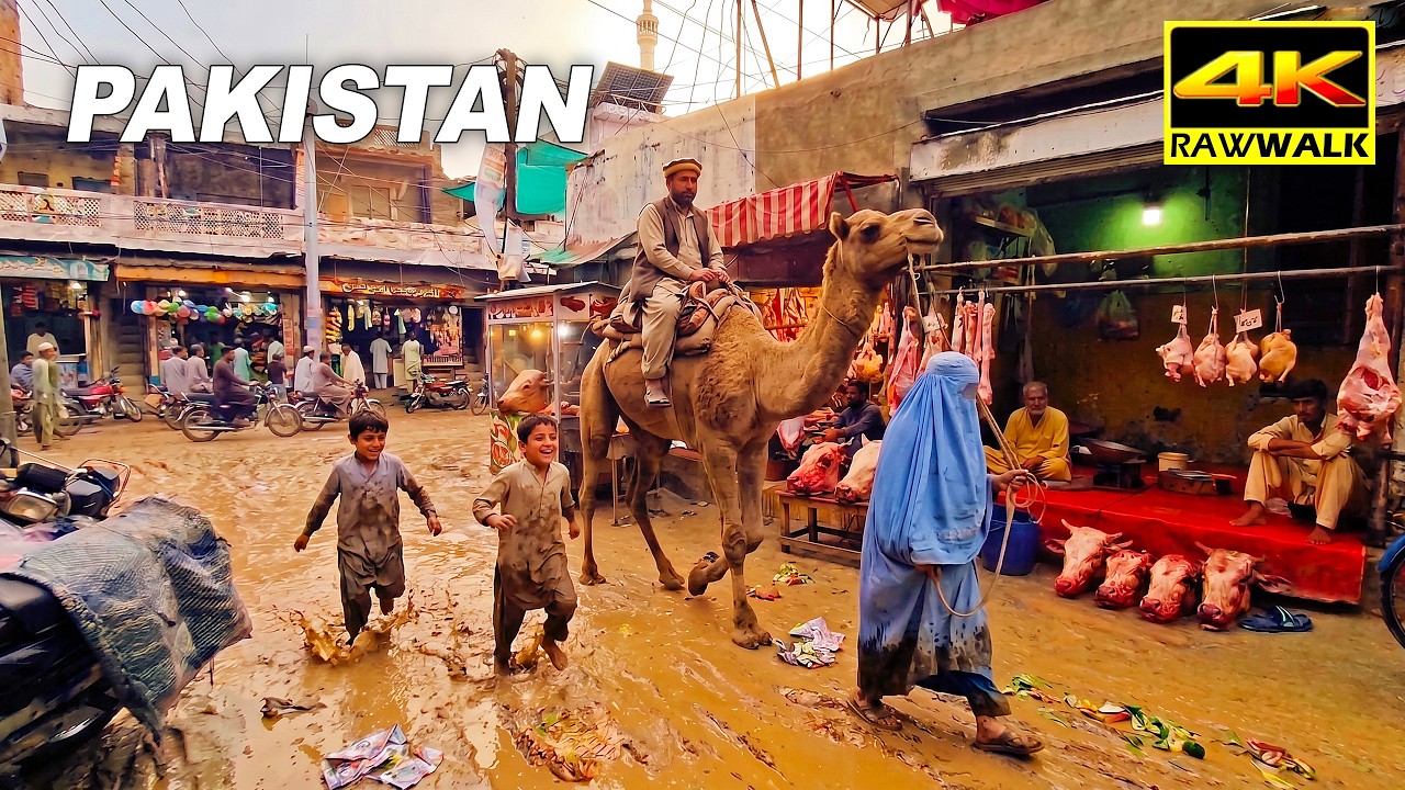 🇵🇰 DI Khan | 4K Rain Walk In MOST UNPREDICTABLE City with Captions