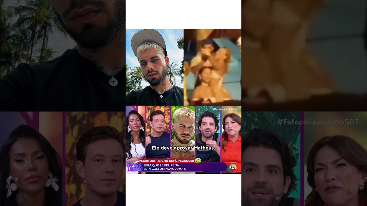 Celular no mar? V&iacute;deo de Z&eacute; Felipe com modelo vira assunto no Fofocalizando do SBT