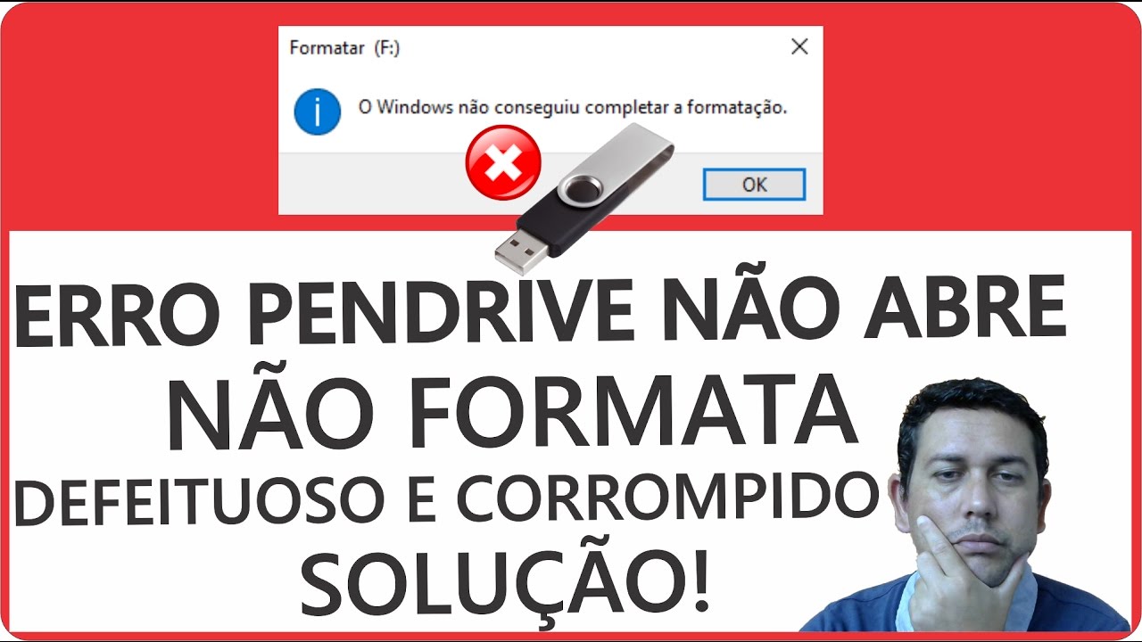 Como RECUPERAR Pendrive DEFEITUOSO, CORROMPIDO, Pendrive não Formata, SOLUÇÃO