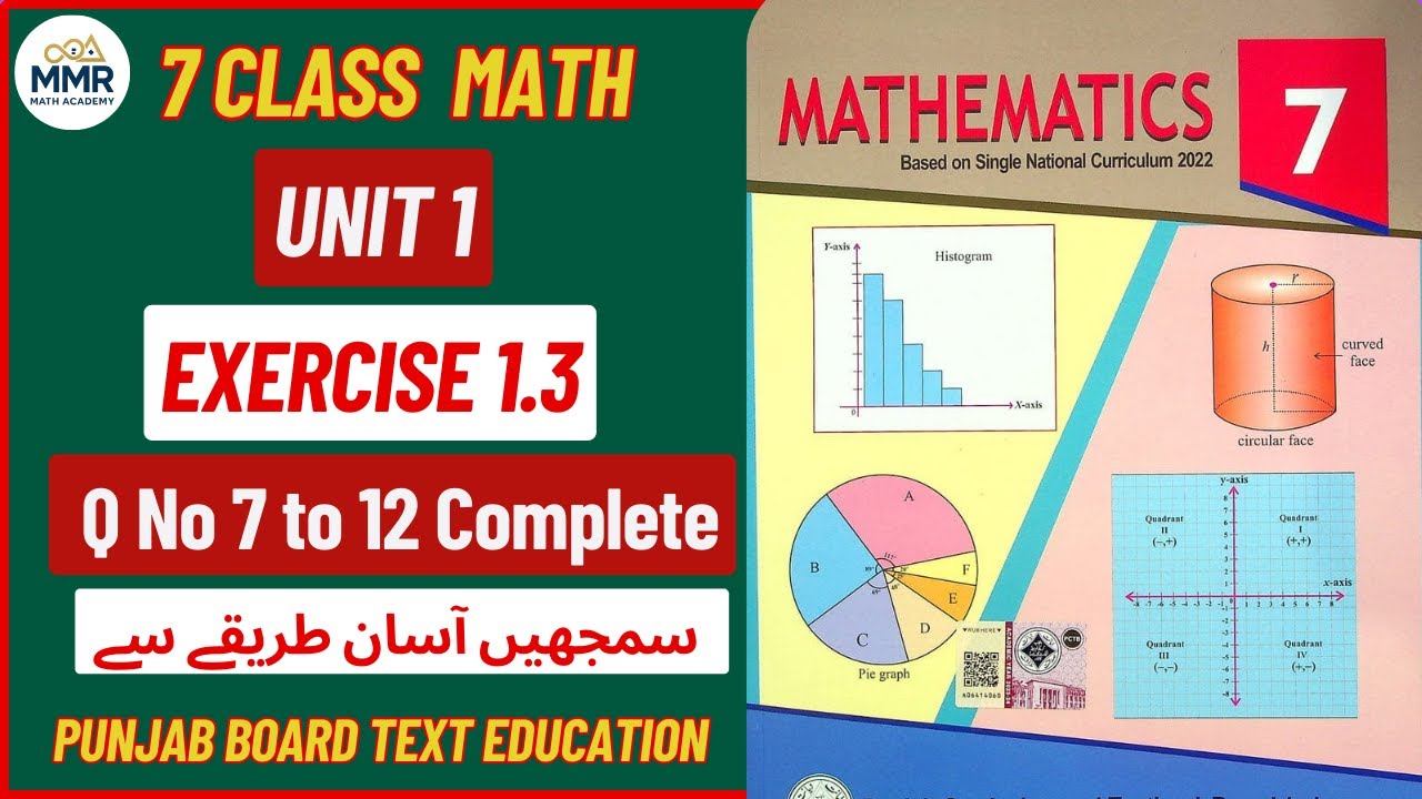 Class 7 Math | Exercise 1.3 Question 7 to 12 | Complete Solution in Urdu | Easy Method