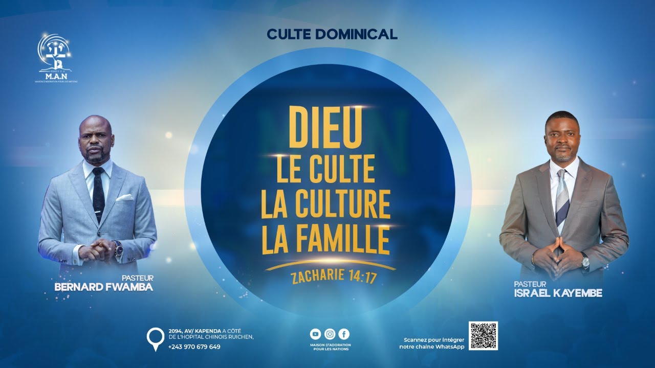 DIEU, LE CULTE, LA CULTURE & LA FAMILLE | CULTE DOMINICAL EN DIRECT