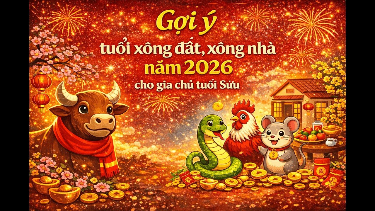 Gợi ý tuổi xông đất, xông nhà năm 2026 cho gia chủ tuổi Sửu.