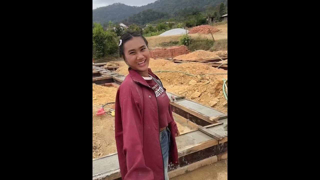 给工人加班加钱也要完成地圈梁#牛牛阿娜 #老挝建房