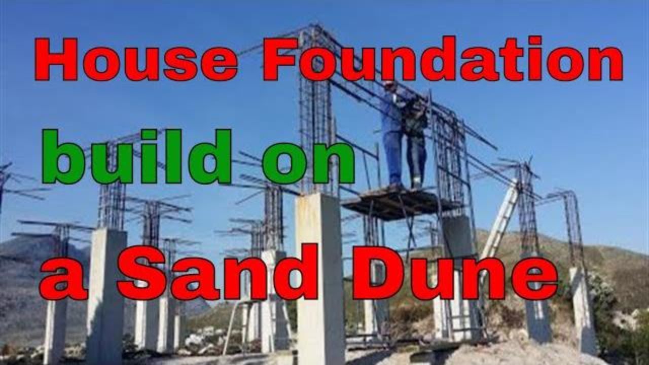 7 steps to build a foundation sub-structure, for a floating house on a sand dune.
