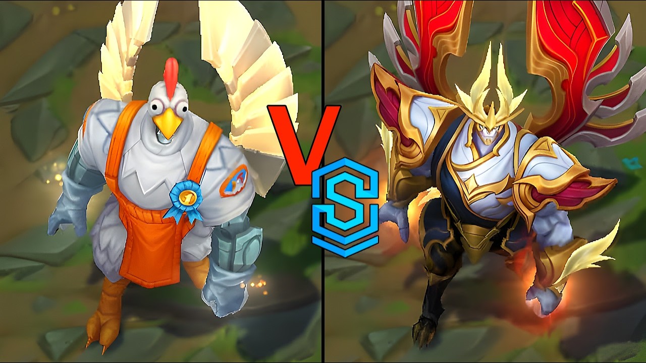 Birdio VS T1 Galio Skins Comparison