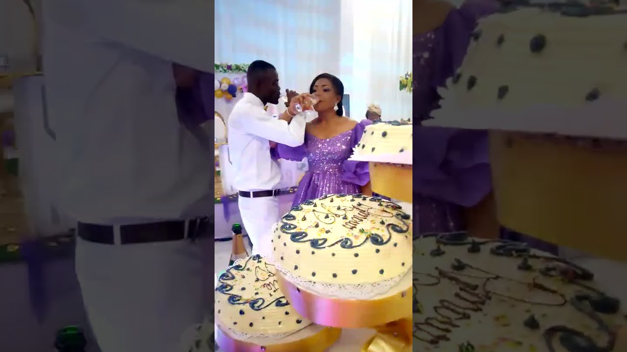 Séance pour la coupure du gâteau de mariage|| le marié ne laisse pas hein dans embrassage là 😂😂