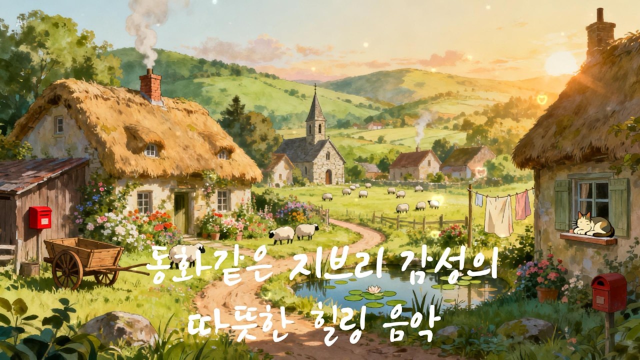 지브리 마을에 머무는 기분 🏡 | 따뜻하고 포근한 힐링 음악아무 생각 없이 쉬고 싶을 때 🌼 | 동화 감성 힐링 음악