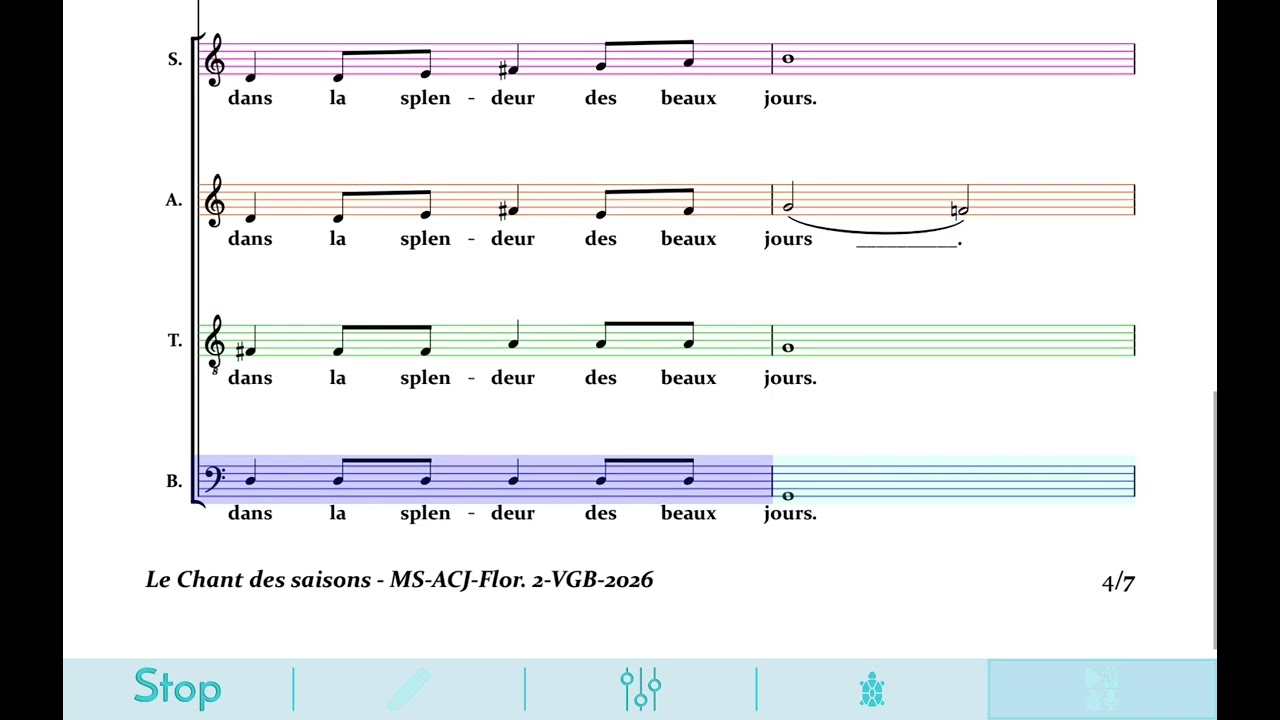 Le chant des saisons - Basses