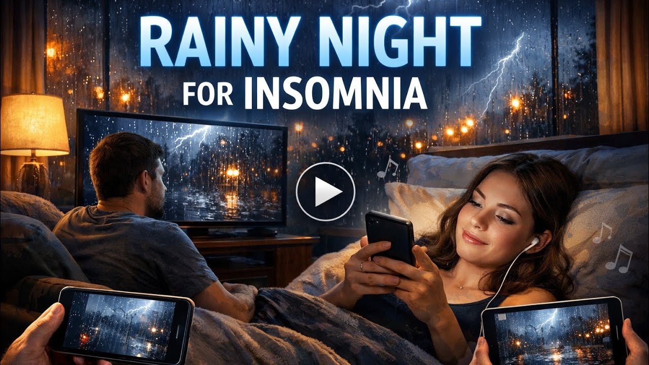 Relaxing Sleep with Heavy Rain Sounds - Relaxing Rain Sounds for Insomnia Relief