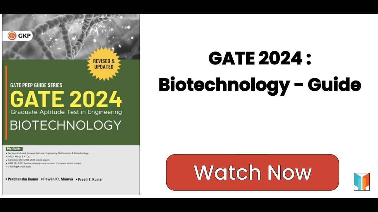GATE 2024 : Biotechnology - Guide  -  GK  Publications Books