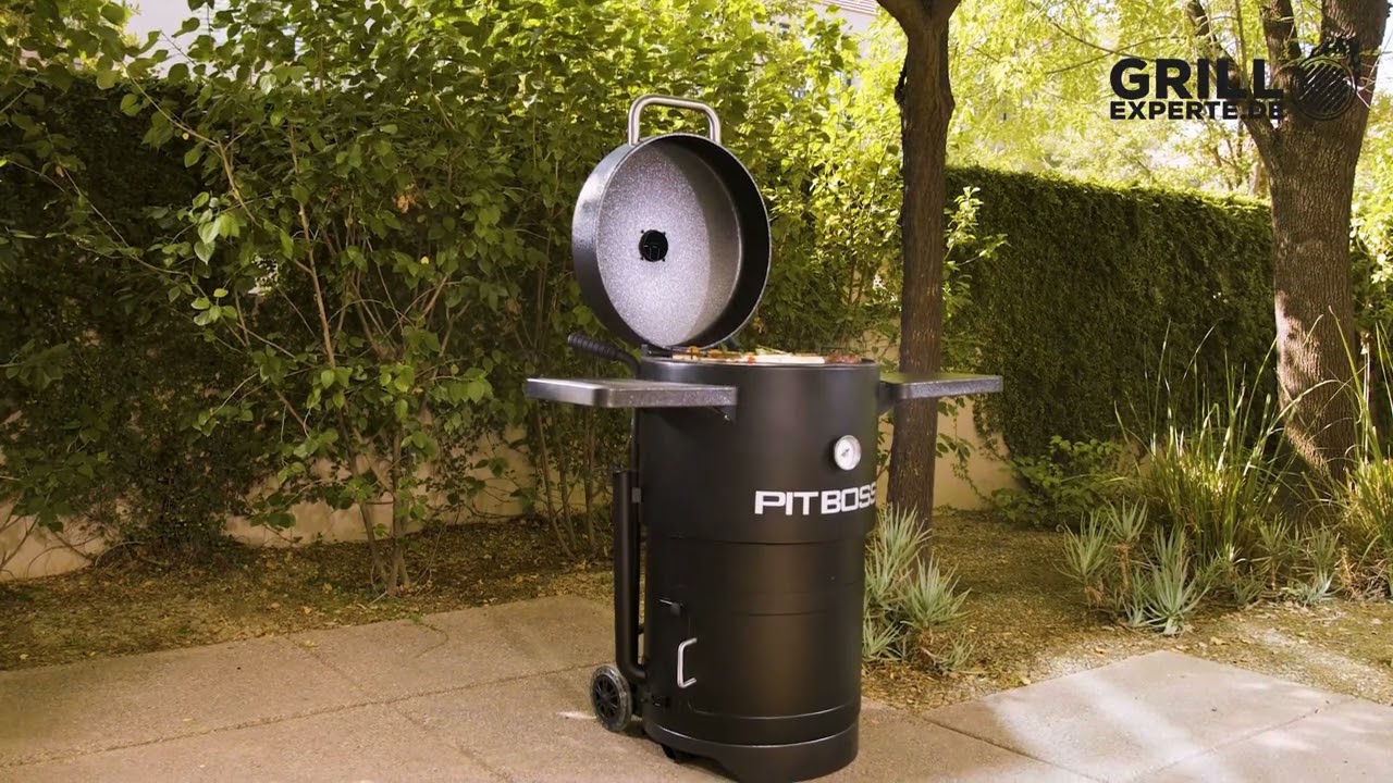 PIT BOSS CHAMPION - Holzkohle Räucherfass - Barrel Smoker