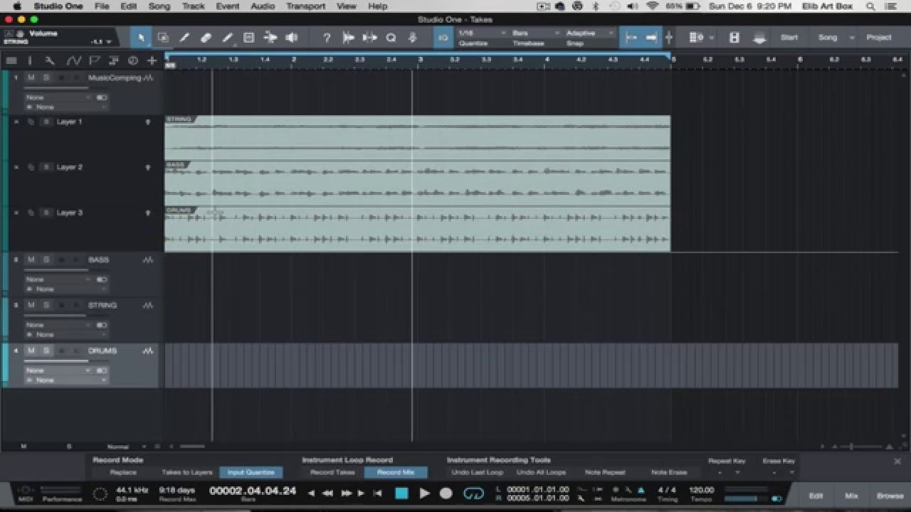Comping Audio In Studio One