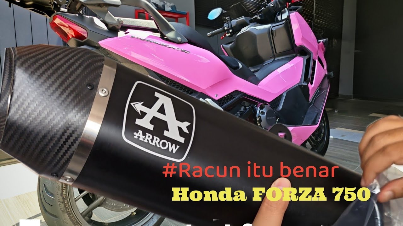 #pasang #ekzos #Arrow #slipon pada honda #forza750 | forza 750 cat baru
