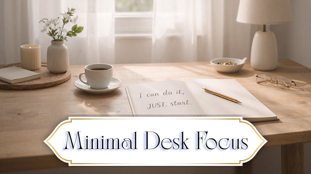 Minimal Desk Focus Session | Instrumental Music for Deep Work (2 hours 30 minutes)